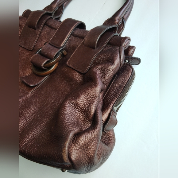 Salvatore Ferragamo Top Handle Bag DH-21 A501 Leather Hand Bag - Picture 2 of 13